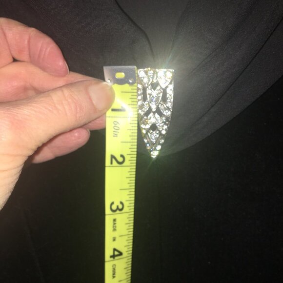 Robbie Bee Elegant Black Velvet Evening Gown Size 8 - Picture 4 of 8